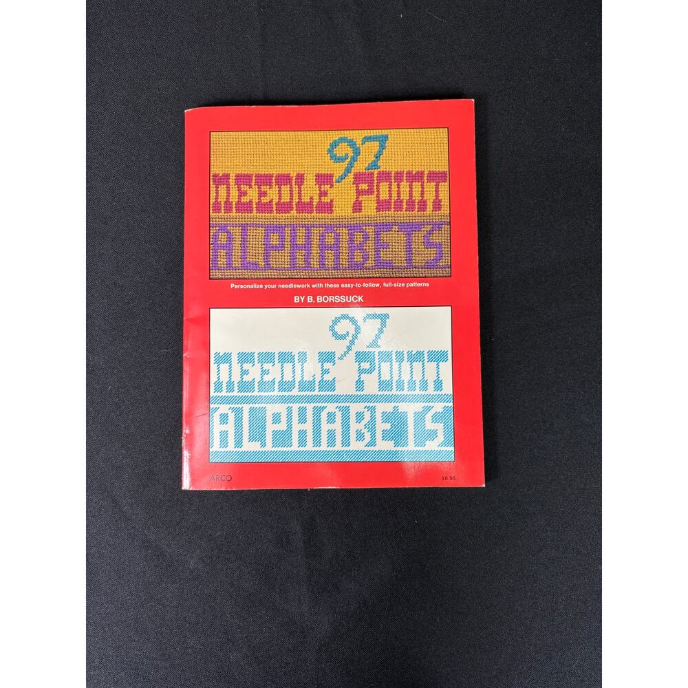 Vintage 97 Needle Point Alphabets By B Borssuck Arco Publishing Sixth Printing